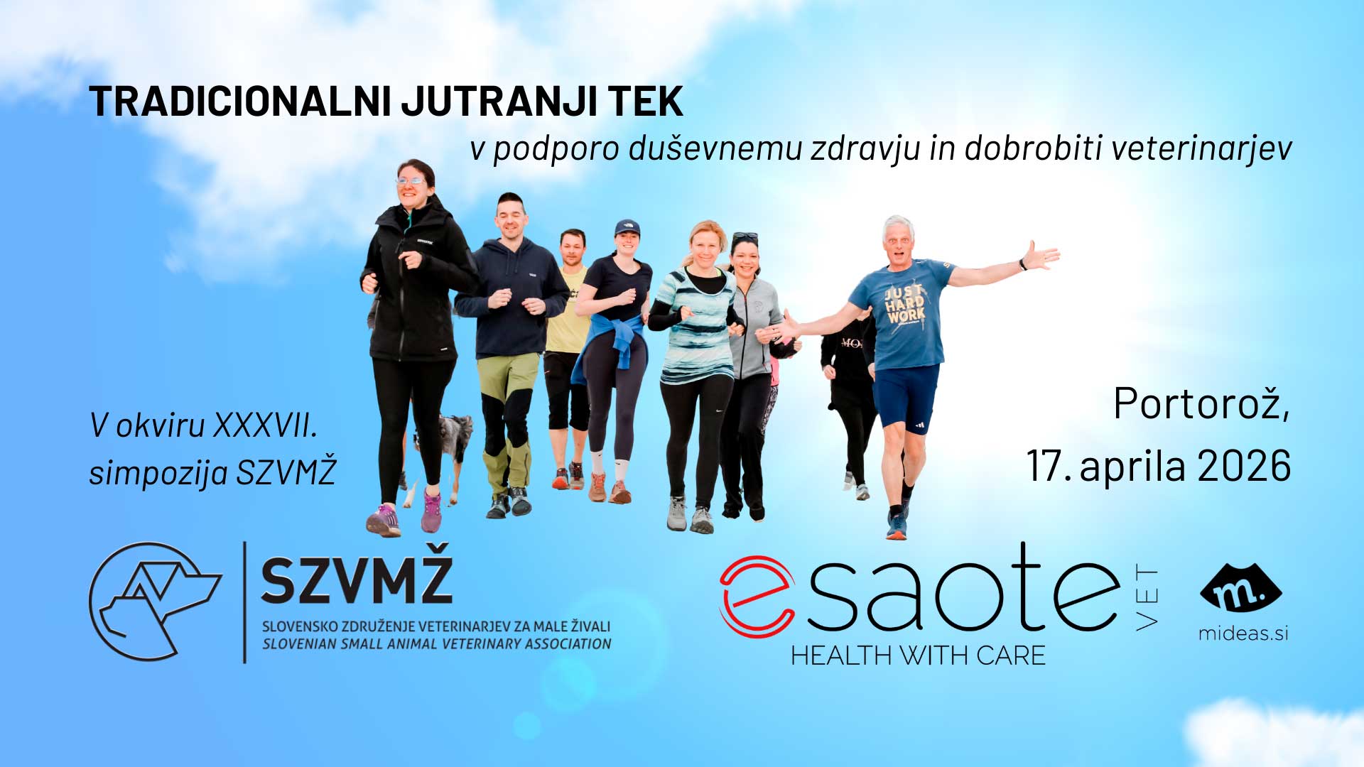 Vabilo na Jutranji tek v podporo duševnemu zdravju in dobrobiti veterinarjev
